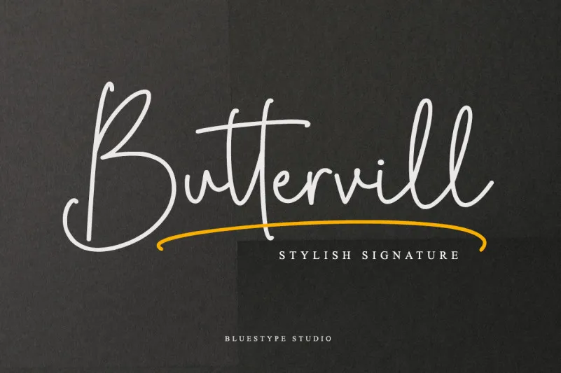 Buttervill Signature Font