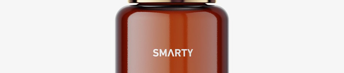 Button dropper bottle / amber