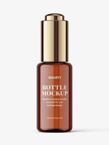 Button dropper bottle / amber