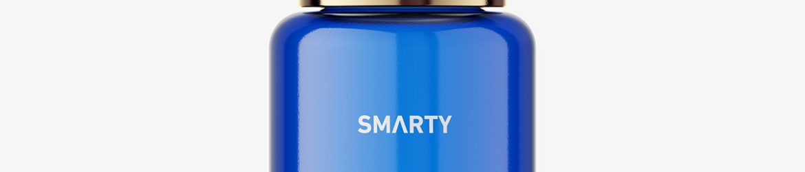 Button dropper bottle / blue