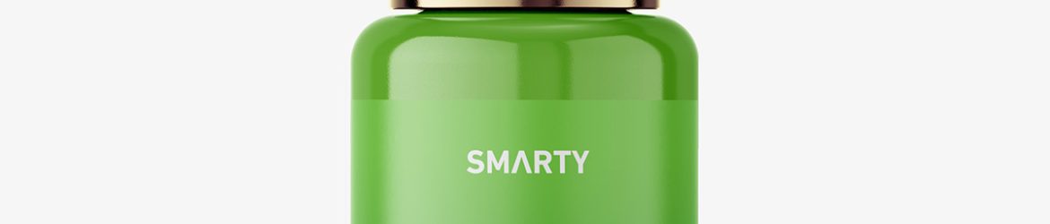 Button dropper bottle / glossy