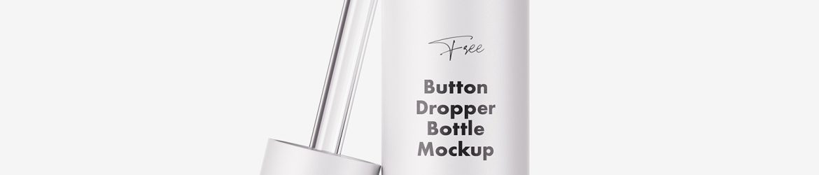 Button dropper bottle mockup