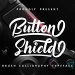 Button Shield Brush Font