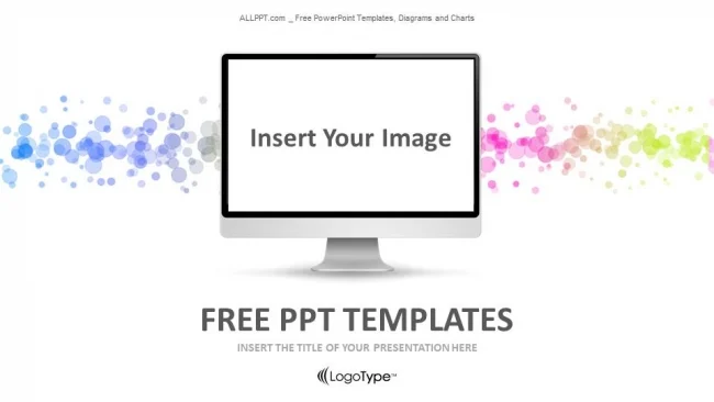 Cable In The Monitor-Computer PPT Templates