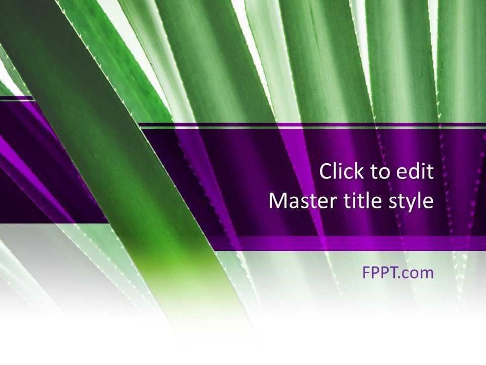 Cactus Plant PowerPoint Template