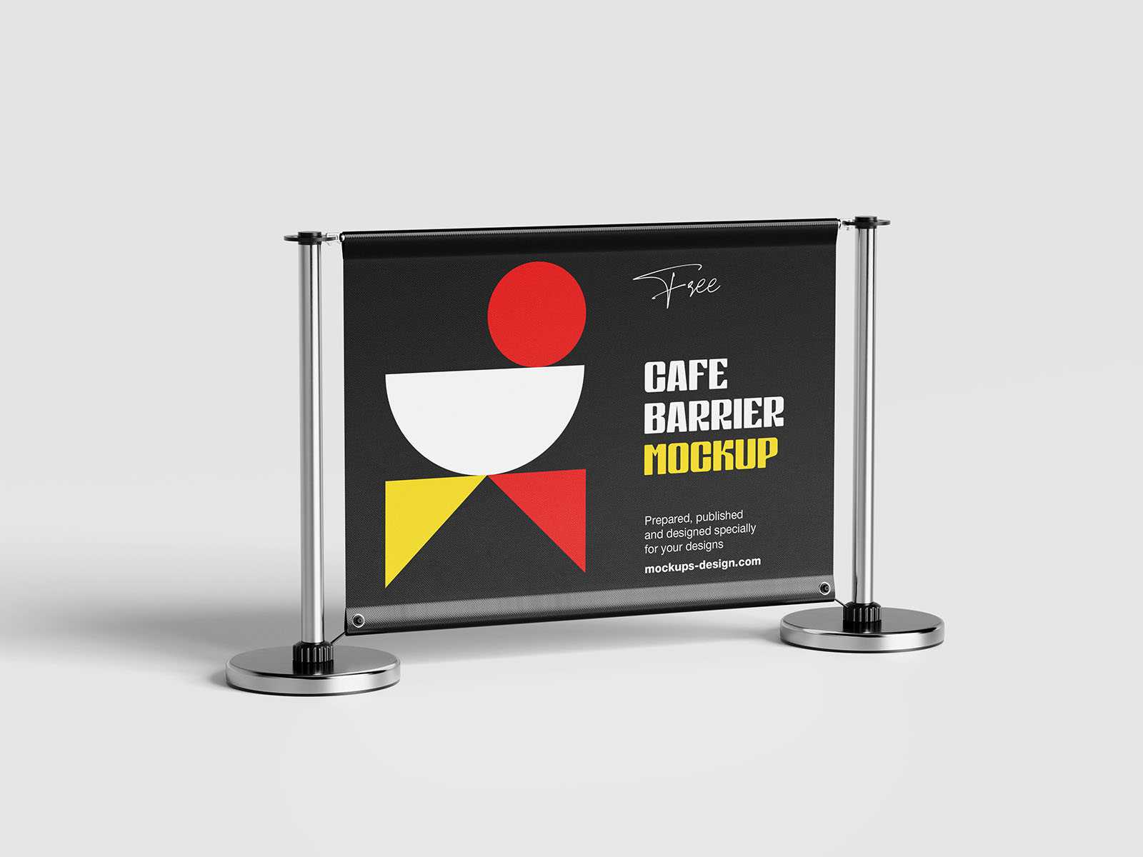 Cafe barrier mockup - Instant Download