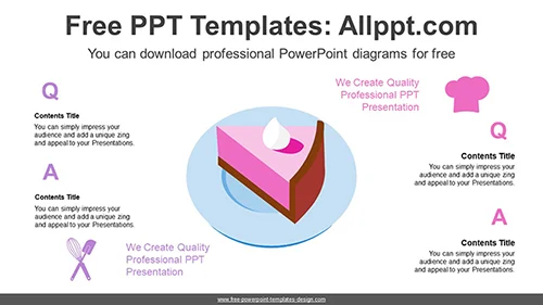 Cake Food Q & A PowerPoint Diagram