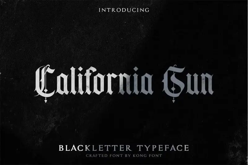 California sun Blackletter Font