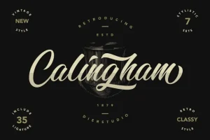Calingham Calligraphy Font