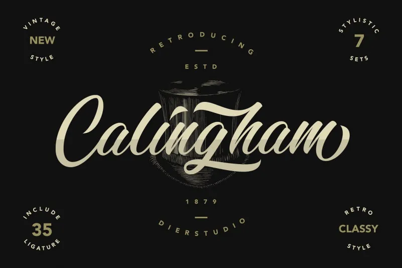 Calingham Calligraphy Font