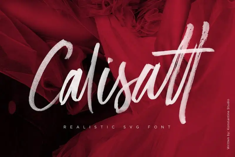 Calisatt Brush SVG Font