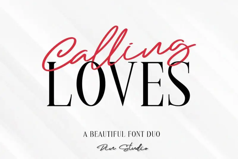 Calling Loves Font Duo