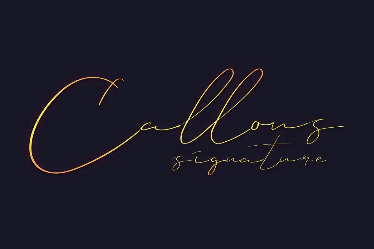 Callous Signature Font