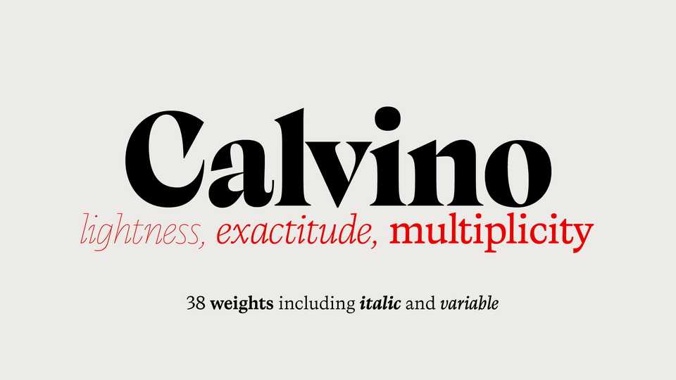 Calvino Font Family › Fontesk