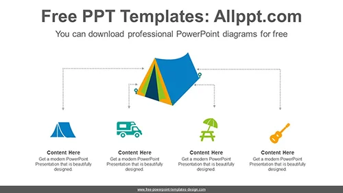 Camping Travel Tent PowerPoint Diagram