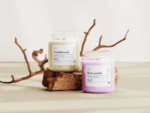 Candle glass jars mockup