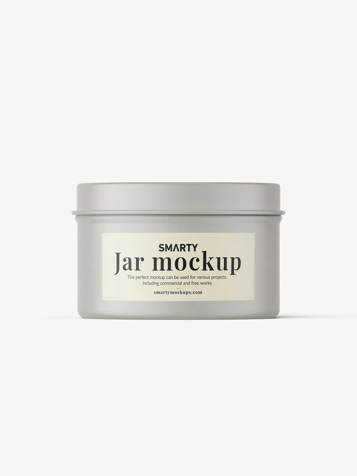 Candle in tin jar mockup
