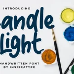 Candle Light - Handwritten Font - Fonte Grátis Candle Light - Handwritten Font