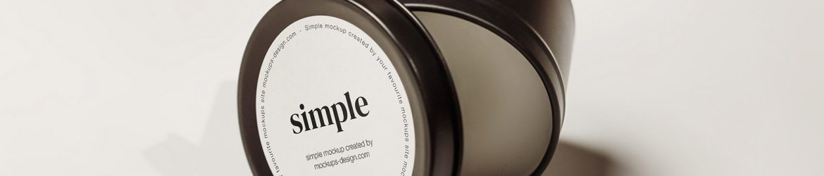 Candle on white background mockup