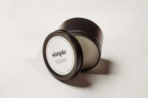 Candle on white background mockup