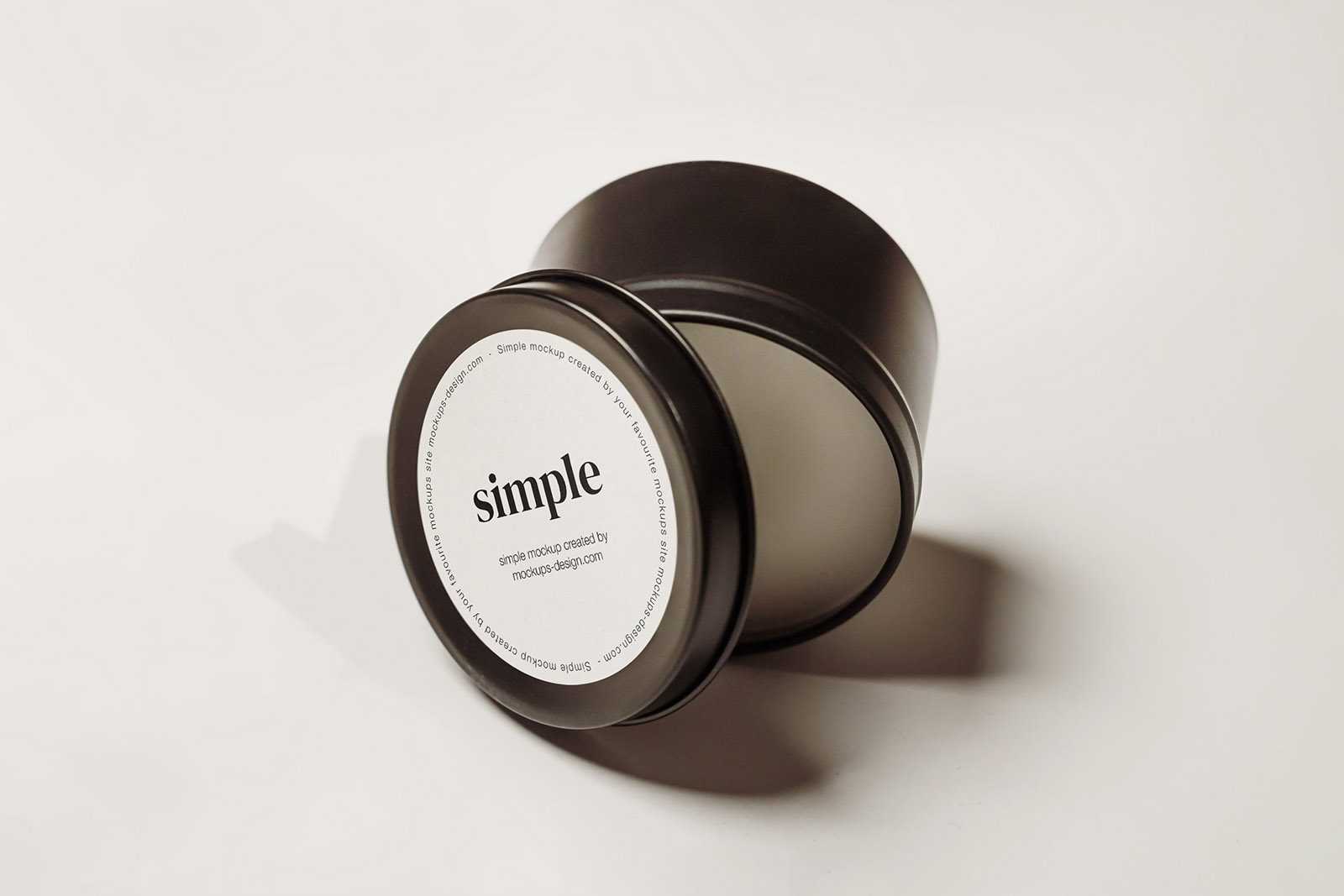 Candle on white background mockup