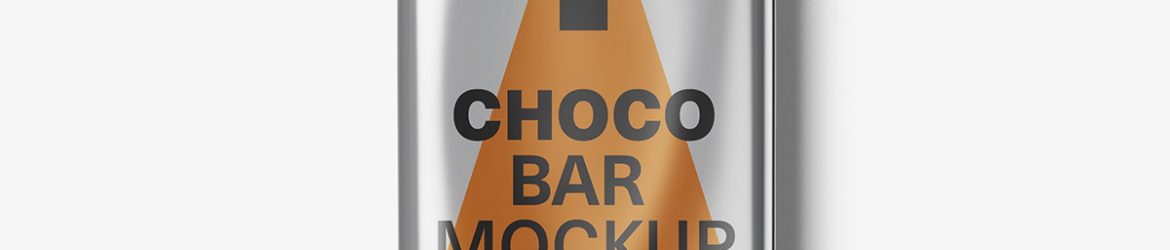 Candy bar mockup / metallic