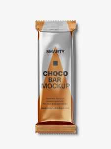 Candy bar mockup / metallic