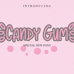 Candy Gum Script Font - Fonte Grátis Candy Gum Script Font