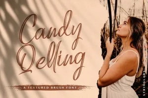 Candy Qelling Brush Font