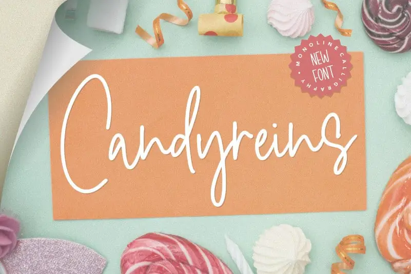 Candyreins Monoline Calligraphy Font