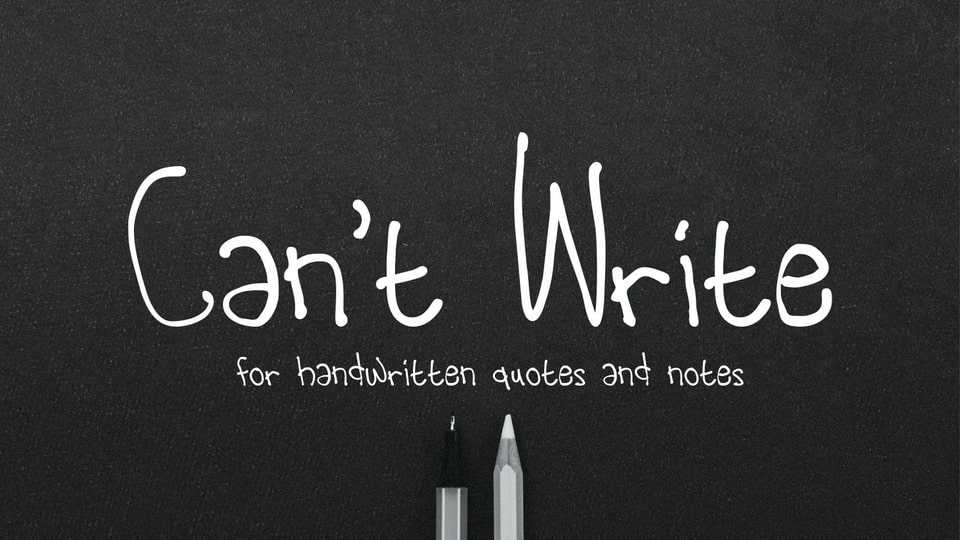 Can’t Write Font › Fontesk