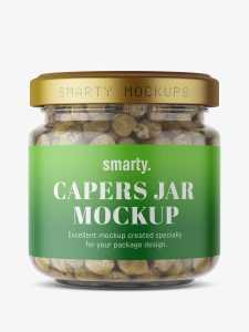 Capers jar mockup