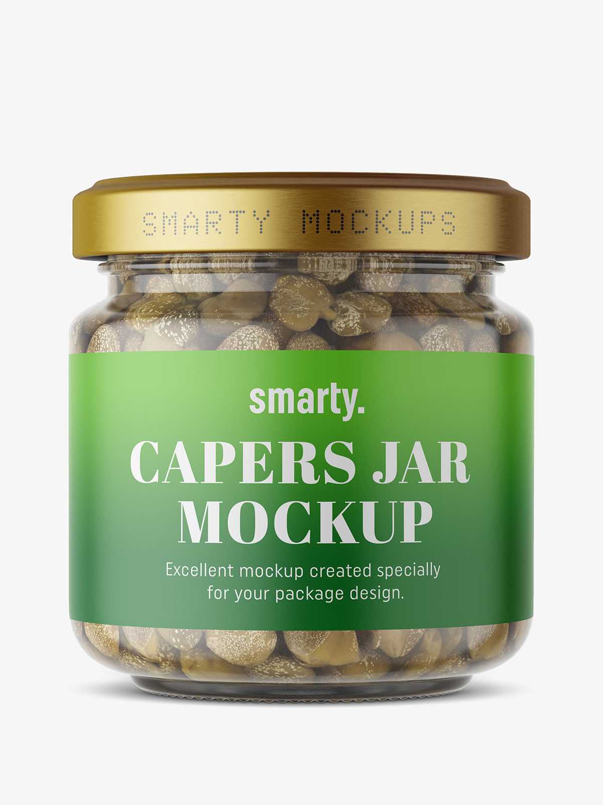 Capers jar mockup