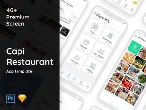 Capi Free IOS Restaurant Ui Kit (PSD, Sketch)