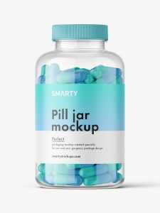Capsules jar mockup
