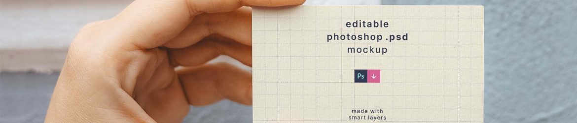 Card in Hand Mockup (PSD)
