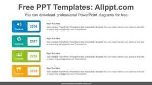 Card Text Boxes PowerPoint Diagram