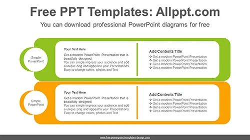 Card type banner PowerPoint Diagram Template