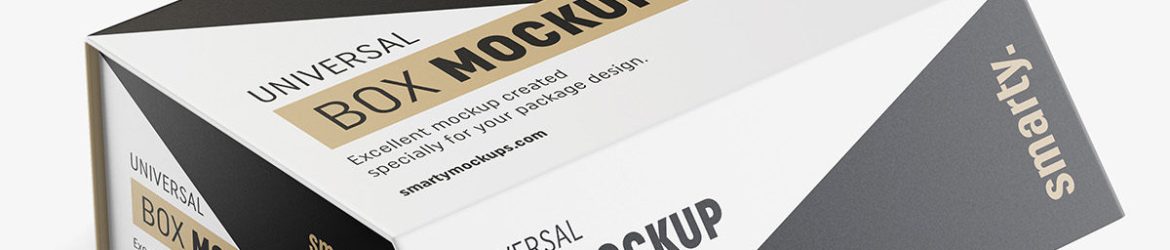 Cardboard box mockup / 160x90x260