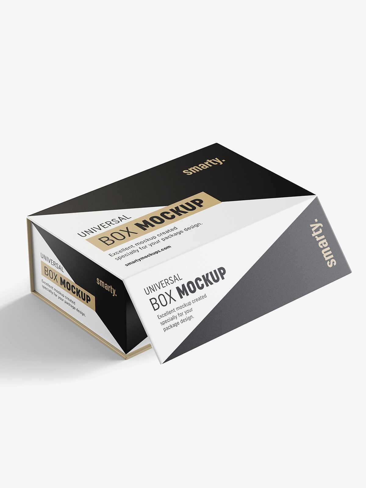 Cardboard box mockup / 160x90x260