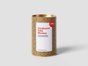 Cardboard tube mockup