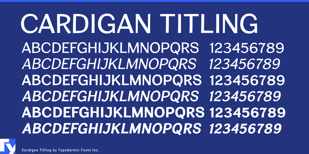 Cardigan Titling Font Family