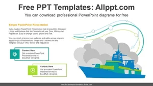 Cargo Ship PowerPoint Diagram Template
