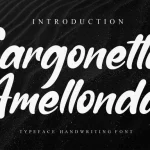 Cargonetta Amellonda Script Font - Fonte Grátis Cargonetta Amellonda Script Font