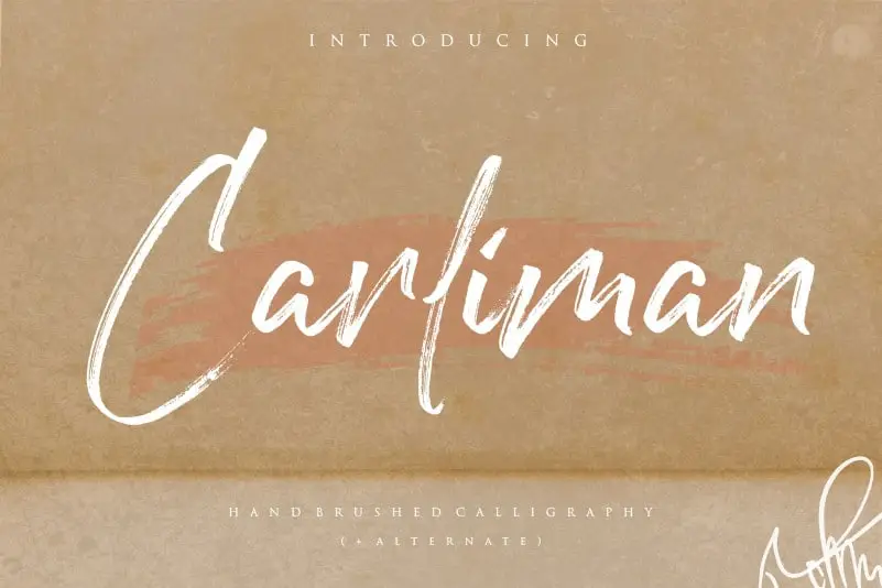 Carliman Handbrushed Calligraphy Font
