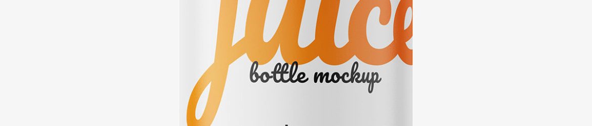 Carrot juice bottle mockup