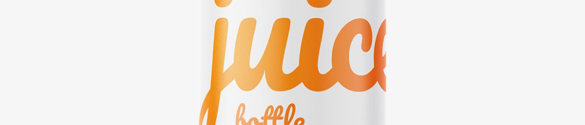 Carrot juice bottle mockup