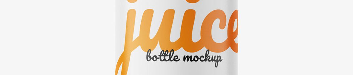 Carrot juice bottle mockup