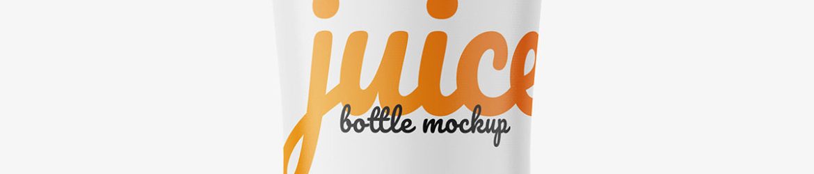 Carrot juice bottle mockup Carrot juice bottle mockup