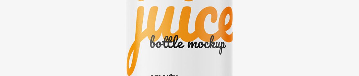 Carrot juice bottle mockup